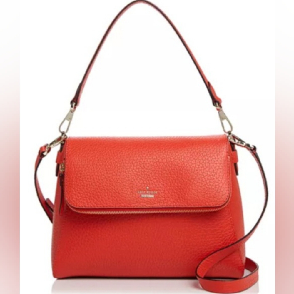 Kate Spade Carter Street Georgia Leather Crossbody/Shoulder Bag-Burnt Orange EUC